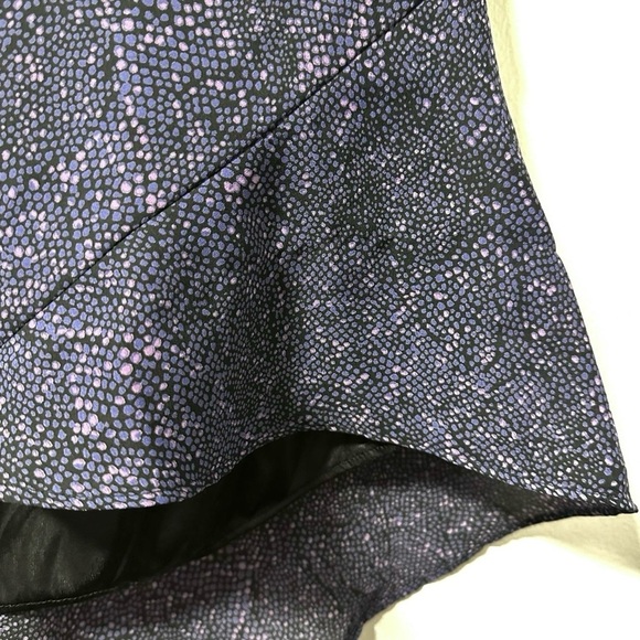 Vintage Y2K Express Purple Polka Dot High-Low Flounce Hem Midi Skirt Size Small - Picture 6 of 11